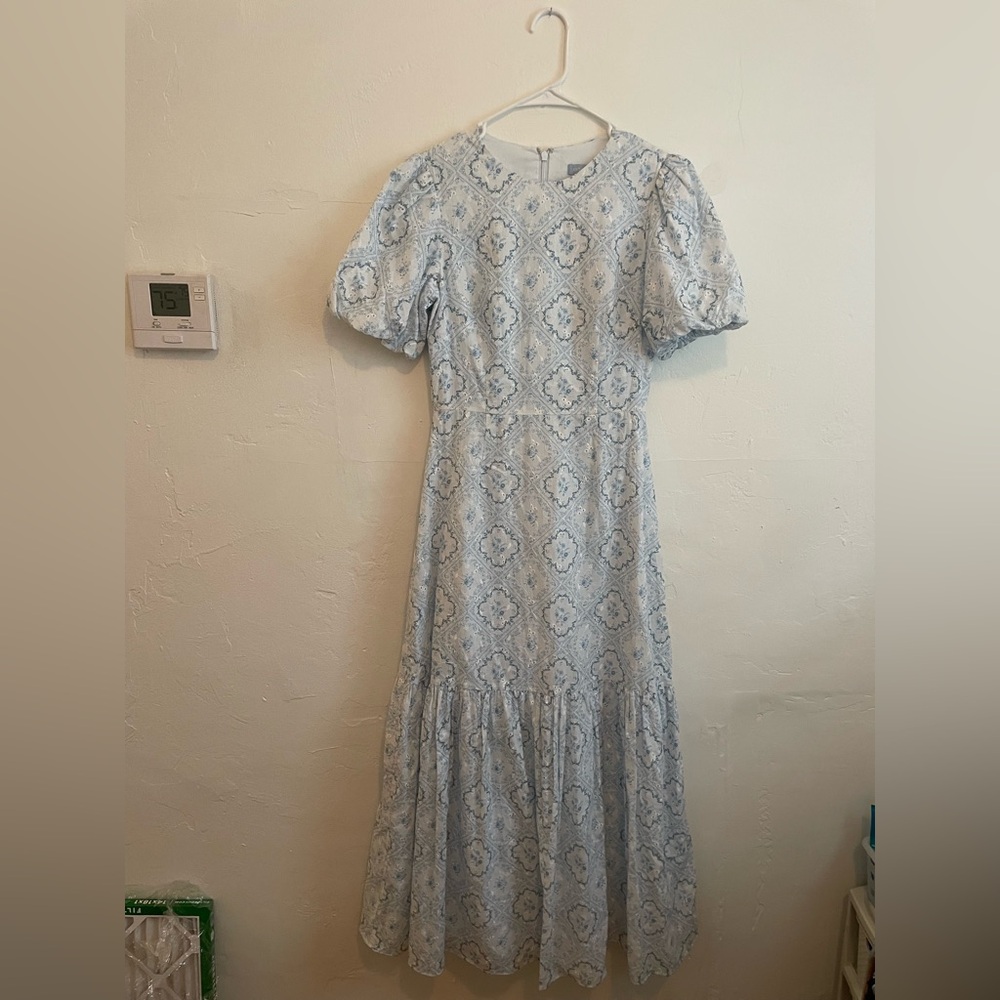 Antonio Melani Light Blue Patterned Maxi Dress